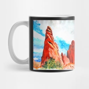 Garden of the Gods Watercolor Art Print Mug